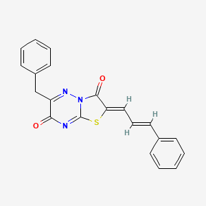 6-benzyl-2-(3-phenyl-2-propen-1-ylidene)-7H-[1,3]thiazolo[3,2-b][1,2,4]triazine-3,7(2H)-dione