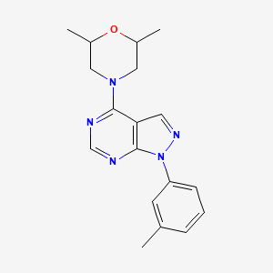 2,6-dimethyl-4-[1-(3-methylphenyl)pyrazolo[3,4-d]pyrimidin-4-yl]morpholine