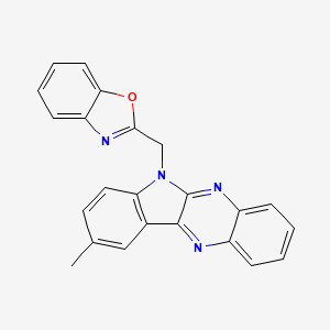 6-(1,3-benzoxazol-2-ylmethyl)-9-methyl-6H-indolo[2,3-b]quinoxaline