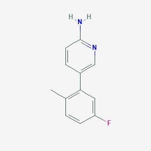 molecular formula C12H11FN2 B4052798 5-(5-氟-2-甲基苯基)吡啶-2-胺 