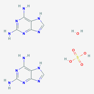molecular formula C10H16N12O5S B040528 Purine, 2,6-diamino-, sulfate, hydrate CAS No. 116295-72-8