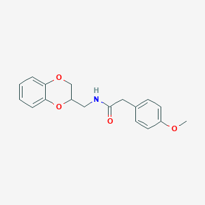 N-(2,3-dihydro-1,4-benzodioxin-2-ylmethyl)-2-(4-methoxyphenyl)acetamide