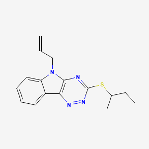 molecular formula C16H18N4S B4052843 5-ALLYL-3-(SEC-BUTYLSULFANYL)-5H-[1,2,4]TRIAZINO[5,6-B]INDOLE 