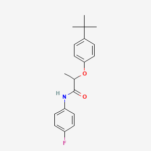 molecular formula C19H22FNO2 B4052878 2-(4-叔丁基苯氧基)-N-(4-氟苯基)丙酰胺 