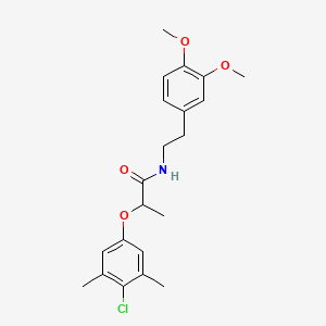 molecular formula C21H26ClNO4 B4052893 2-(4-chloro-3,5-dimethylphenoxy)-N-[2-(3,4-dimethoxyphenyl)ethyl]propanamide 