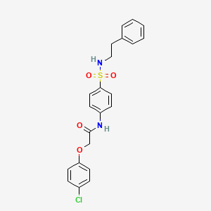 2-(4-chlorophenoxy)-N-{4-[(2-phenylethyl)sulfamoyl]phenyl}acetamide