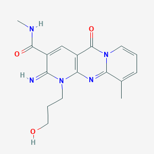 molecular formula C17H19N5O3 B4052922 1-(3-羟丙基)-2-亚氨基-N,10-二甲基-5-氧代-1,5-二氢-2H-二吡啶并[1,2-a:2',3'-d]嘧啶-3-甲酰胺 