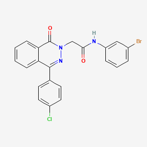 molecular formula C22H15BrClN3O2 B4052940 N-(3-Bromophenyl)-2-(4-(4-chlorophenyl)-1-oxophthalazin-2(1H)-yl)acetamide 