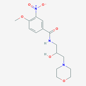 molecular formula C15H21N3O6 B4052947 N-[2-hydroxy-3-(morpholin-4-yl)propyl]-4-methoxy-3-nitrobenzamide 