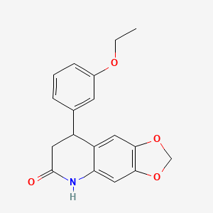 molecular formula C18H17NO4 B4052951 8-(3-乙氧基苯基)-7,8-二氢[1,3]二噁唑[4,5-g]喹啉-6(5H)-酮 