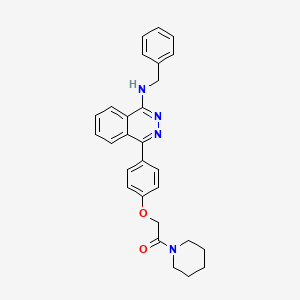 molecular formula C28H28N4O2 B4052956 N-苄基-4-{4-[2-氧代-2-(1-哌啶基)乙氧基]苯基}-1-酞嗪胺 