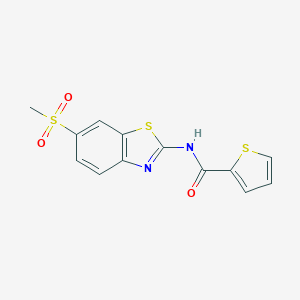 molecular formula C13H10N2O3S3 B405298 N-[6-(methylsulfonyl)-1,3-benzothiazol-2-yl]-2-thiophenecarboxamide CAS No. 328090-12-6