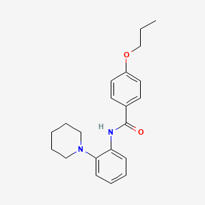 molecular formula C21H26N2O2 B4052982 N-(2-piperidin-1-ylphenyl)-4-propoxybenzamide 