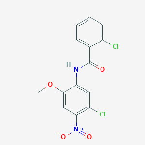 molecular formula C14H10Cl2N2O4 B4053016 2-氯-N-(5-氯-2-甲氧基-4-硝基苯基)苯甲酰胺 