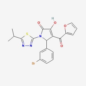 molecular formula C20H16BrN3O4S B4053024 5-(3-bromophenyl)-4-(2-furoyl)-3-hydroxy-1-(5-isopropyl-1,3,4-thiadiazol-2-yl)-1,5-dihydro-2H-pyrrol-2-one 