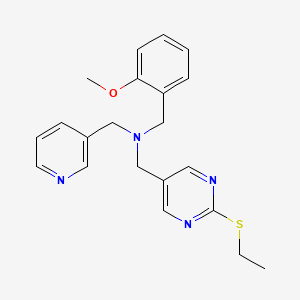 molecular formula C21H24N4OS B4053047 1-[2-(ethylthio)pyrimidin-5-yl]-N-(2-methoxybenzyl)-N-(pyridin-3-ylmethyl)methanamine 