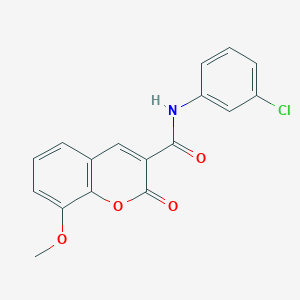 molecular formula C17H12ClNO4 B405305 N-(3-Chlorophenyl)-8-methoxy-2-oxo-2H-chromene-3-carboxamide CAS No. 314054-53-0