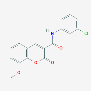 molecular formula C17H12ClNO4 B405305 N-(3-クロロフェニル)-8-メトキシ-2-オキソ-2H-クロメン-3-カルボキサミド CAS No. 314054-53-0