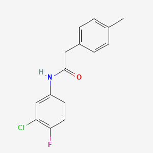 N-(3-chloro-4-fluorophenyl)-2-(4-methylphenyl)acetamide