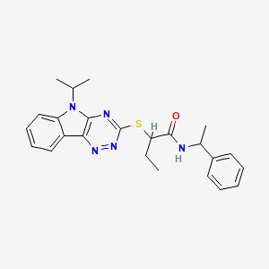 2-[(5-isopropyl-5H-[1,2,4]triazino[5,6-b]indol-3-yl)thio]-N-(1-phenylethyl)butanamide