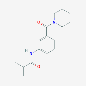 molecular formula C17H24N2O2 B4053071 2-methyl-N-{3-[(2-methyl-1-piperidinyl)carbonyl]phenyl}propanamide 