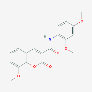 molecular formula C19H17NO6 B405309 N-(2,4-dimethoxyphenyl)-8-methoxy-2-oxo-2H-chromene-3-carboxamide CAS No. 314054-55-2