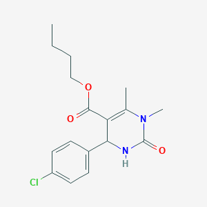 molecular formula C17H21ClN2O3 B405310 Butyl 4-(4-chlorophenyl)-1,6-dimethyl-2-oxo-1,2,3,4-tetrahydro-5-pyrimidinecarboxylate 