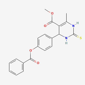 molecular formula C20H18N2O4S B4053131 4-[4-(苯甲酰氧基)苯基]-6-甲基-2-硫代-1,2,3,4-四氢-5-嘧啶甲酸甲酯 