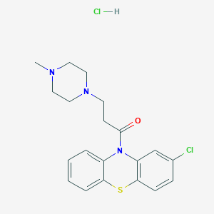 molecular formula C20H23Cl2N3OS B4053137 1-(2-Chlorophenothiazin-10-yl)-3-(4-methylpiperazin-1-yl)propan-1-one;hydrochloride 