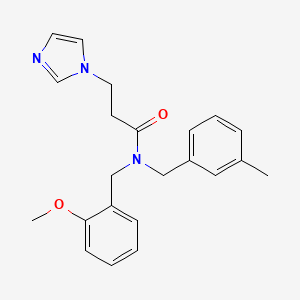 molecular formula C22H25N3O2 B4053141 3-(1H-imidazol-1-yl)-N-(2-methoxybenzyl)-N-(3-methylbenzyl)propanamide 