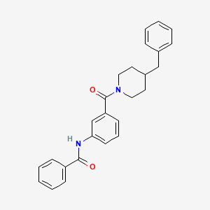 molecular formula C26H26N2O2 B4053146 N-{3-[(4-苄基-1-哌啶基)羰基]苯基}苯甲酰胺 