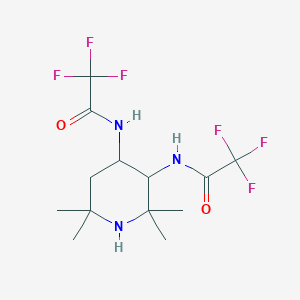 molecular formula C13H19F6N3O2 B4053159 N,N'-(2,2,6,6-四甲基-3,4-哌啶二基)双(2,2,2-三氟乙酰胺) 