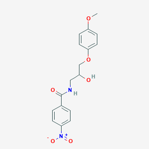 molecular formula C17H18N2O6 B4053168 N-[2-羟基-3-(4-甲氧基苯氧基)丙基]-4-硝基苯甲酰胺 