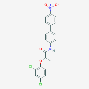 molecular formula C21H16Cl2N2O4 B405317 2-(2,4-dichlorophenoxy)-N-{4'-nitro[1,1'-biphenyl]-4-yl}propanamide 