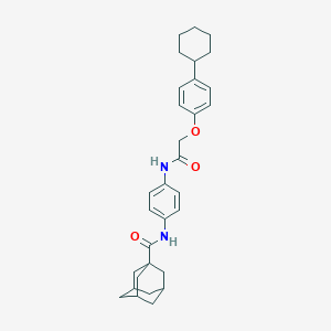 N-(4-{[2-(4-cyclohexylphenoxy)acetyl]amino}phenyl)-1-adamantanecarboxamide