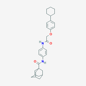 molecular formula C31H38N2O3 B405318 N-(4-{[2-(4-cyclohexylphenoxy)acetyl]amino}phenyl)-1-adamantanecarboxamide 