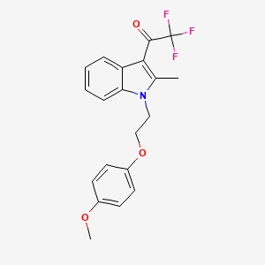 molecular formula C20H18F3NO3 B4053181 2,2,2-TRIFLUORO-1-{1-[2-(4-METHOXYPHENOXY)ETHYL]-2-METHYL-1H-INDOL-3-YL}ETHAN-1-ONE 