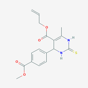 allyl 4-[4-(methoxycarbonyl)phenyl]-6-methyl-2-thioxo-1,2,3,4-tetrahydro-5-pyrimidinecarboxylate