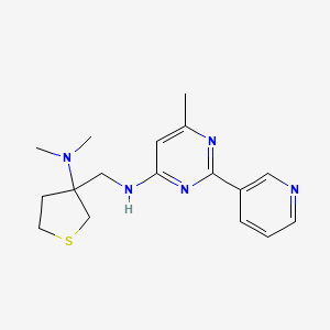 N-{[3-(dimethylamino)tetrahydro-3-thienyl]methyl}-6-methyl-2-pyridin-3-ylpyrimidin-4-amine