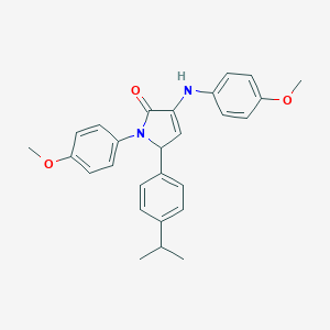 molecular formula C27H28N2O3 B405323 5-(4-isopropylphenyl)-3-(4-methoxyanilino)-1-(4-methoxyphenyl)-1,5-dihydro-2H-pyrrol-2-one 