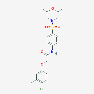 2-(4-chloro-3-methylphenoxy)-N-{4-[(2,6-dimethylmorpholin-4-yl)sulfonyl]phenyl}acetamide