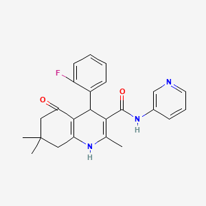 4-(2-fluorophenyl)-2,7,7-trimethyl-5-oxo-N-3-pyridinyl-1,4,5,6,7,8-hexahydro-3-quinolinecarboxamide