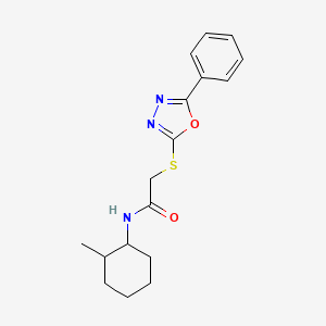 N-(2-methylcyclohexyl)-2-[(5-phenyl-1,3,4-oxadiazol-2-yl)sulfanyl]acetamide