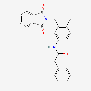 molecular formula C25H22N2O3 B4053299 N-{3-[(1,3-dioxo-1,3-dihydro-2H-isoindol-2-yl)methyl]-4-methylphenyl}-2-phenylpropanamide 