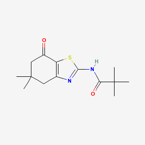 N-(5,5-dimethyl-7-oxo-4,5,6,7-tetrahydro-1,3-benzothiazol-2-yl)-2,2-dimethylpropanamide