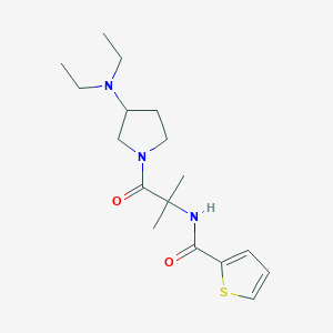 molecular formula C17H27N3O2S B4053367 N-{2-[3-(diethylamino)pyrrolidin-1-yl]-1,1-dimethyl-2-oxoethyl}thiophene-2-carboxamide 