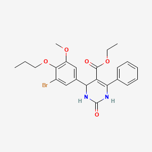 ethyl 4-(3-bromo-5-methoxy-4-propoxyphenyl)-2-oxo-6-phenyl-1,2,3,4-tetrahydro-5-pyrimidinecarboxylate