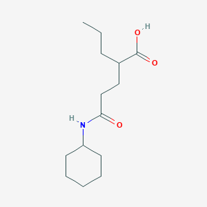 5-(cyclohexylamino)-5-oxo-2-propylpentanoic acid