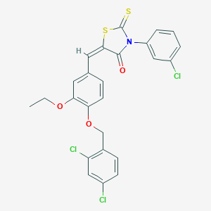 3-(3-Chlorophenyl)-5-{4-[(2,4-dichlorobenzyl)oxy]-3-ethoxybenzylidene}-2-thioxo-1,3-thiazolidin-4-one