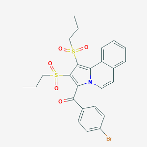 molecular formula C25H24BrNO5S2 B405340 [1,2-Bis(propylsulfonyl)pyrrolo[2,1-a]isoquinolin-3-yl](4-bromophenyl)methanone 